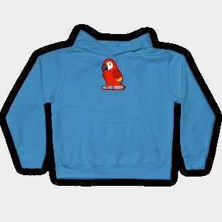 Cute Parrot - Red Kids Hoodie